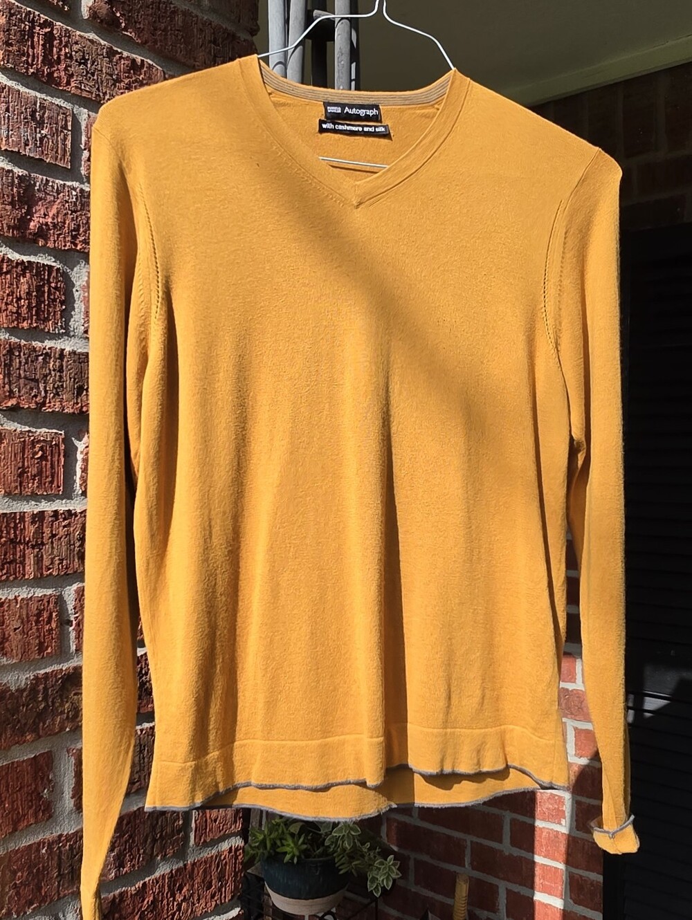 Autograph V-Neck Sweater Mustard Medium